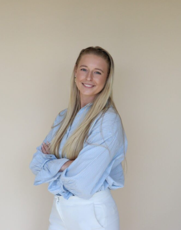 Posing for business picture